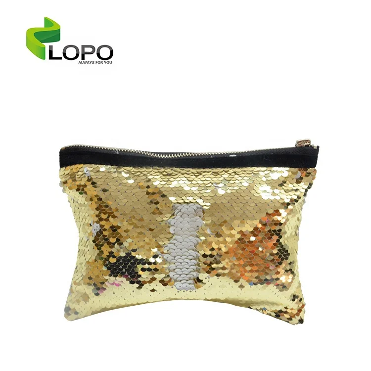 Sublimation Glitter Sequin Ladies Cosmetics Bag Embroidery Clutch Women Hand Bags Lady Makeup For Evening Party