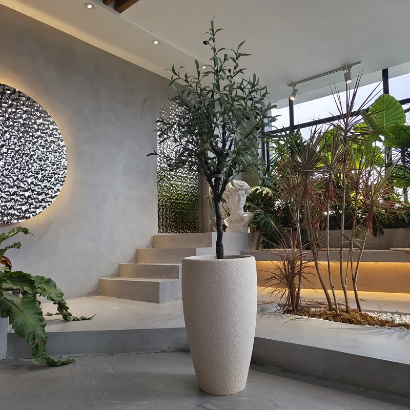 High quality fiberglass resin FRP flower pots and planters flower gardening planter pots mold for outdoor decoration