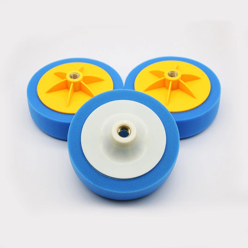 6 Inch Sponge Polishing Round Wheel  Plate Pad For Auto Car Buffing Grinding Screw Thread M14 M16