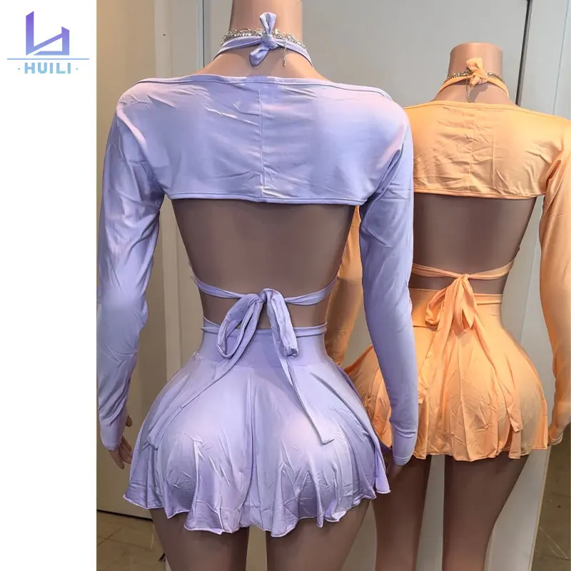 Contrast Color Bandage Bikini Push up Bra Tight Swimsuit Bikini for Women Bikini Set Swimwear & Beachwear Hot Style Sexy