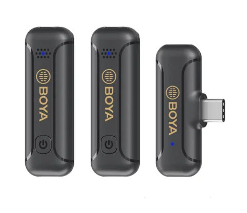 BOYA BY-WM3T2 Professional Dual Mini Mic Lapel Wireless Lavalier Microphone for iPhone Smartphone Vlog Recording live streaming
