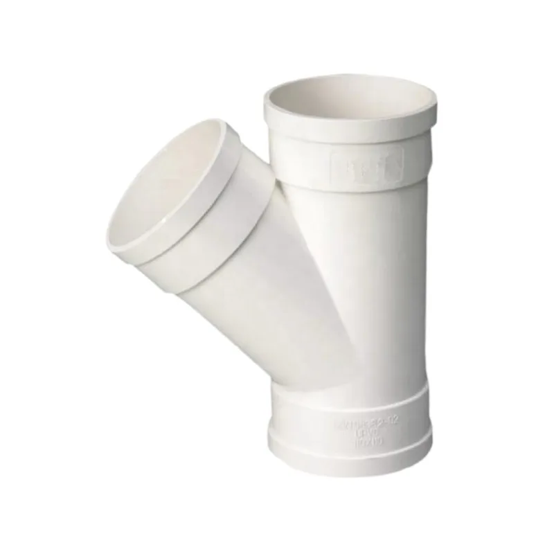 Drainage Large Pipe Y-tee Conduit Tee 20mm Pvc Reducing 4 Way Bottle Type Tee Pipe Fitting