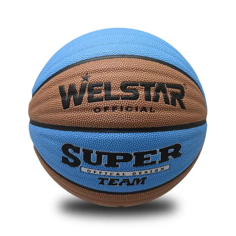 Welstar Custom logo with good grip leather wholesale basketball Size 7 6 5 PU logo Basketball Ball