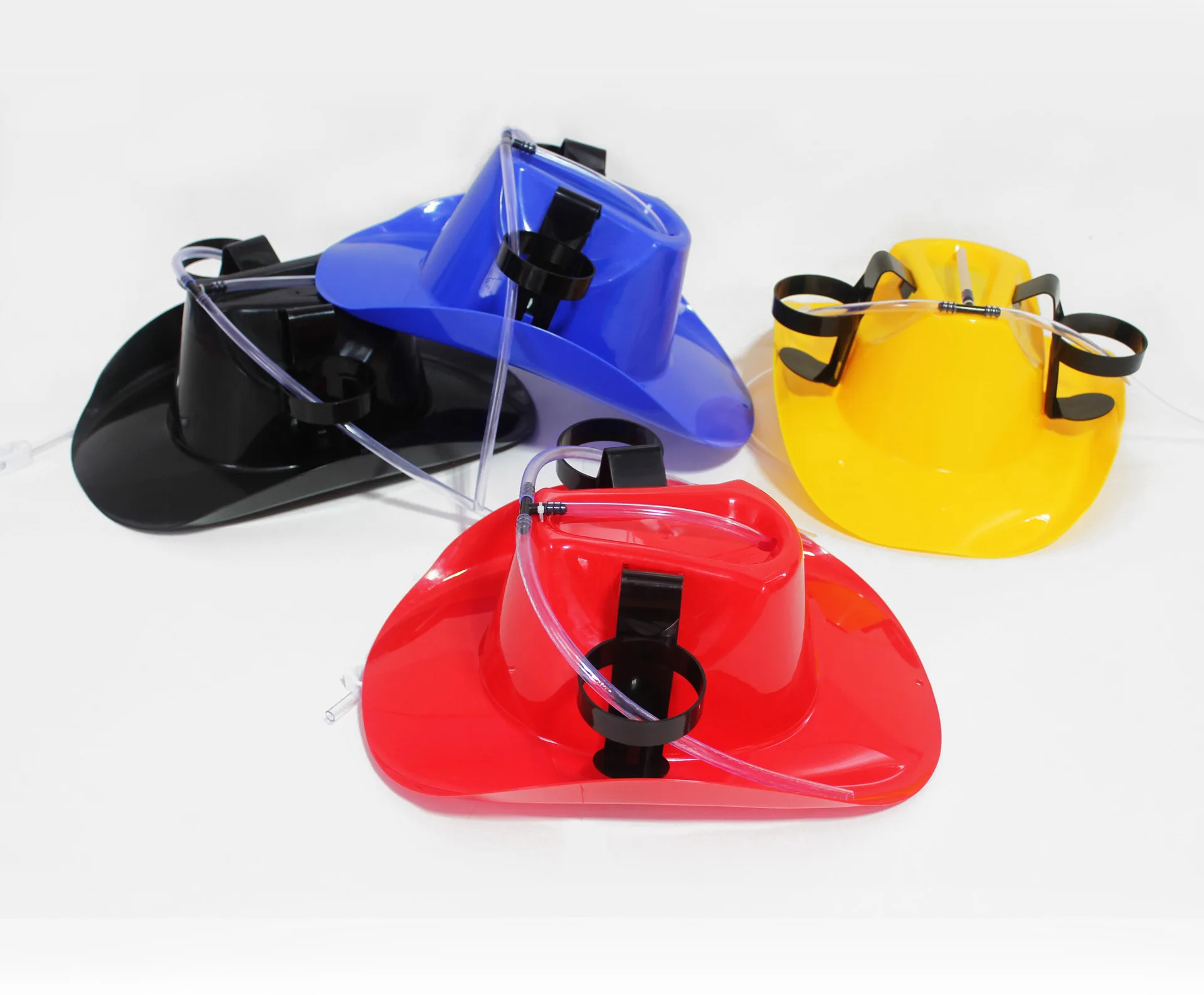 Wholesale Cheap and Hot Sale Amazing Custom Drinking Beer Helmet Popular Plastic Drinking Cowboy Hat