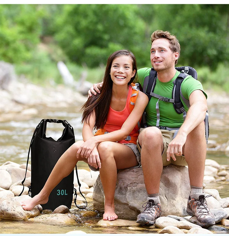 Mile Outdoor  Customized Camping Hiking 5L 10L 20L 30L PVC Sports Waterproof Dry Bag Lightweight for Floating Boating Travel