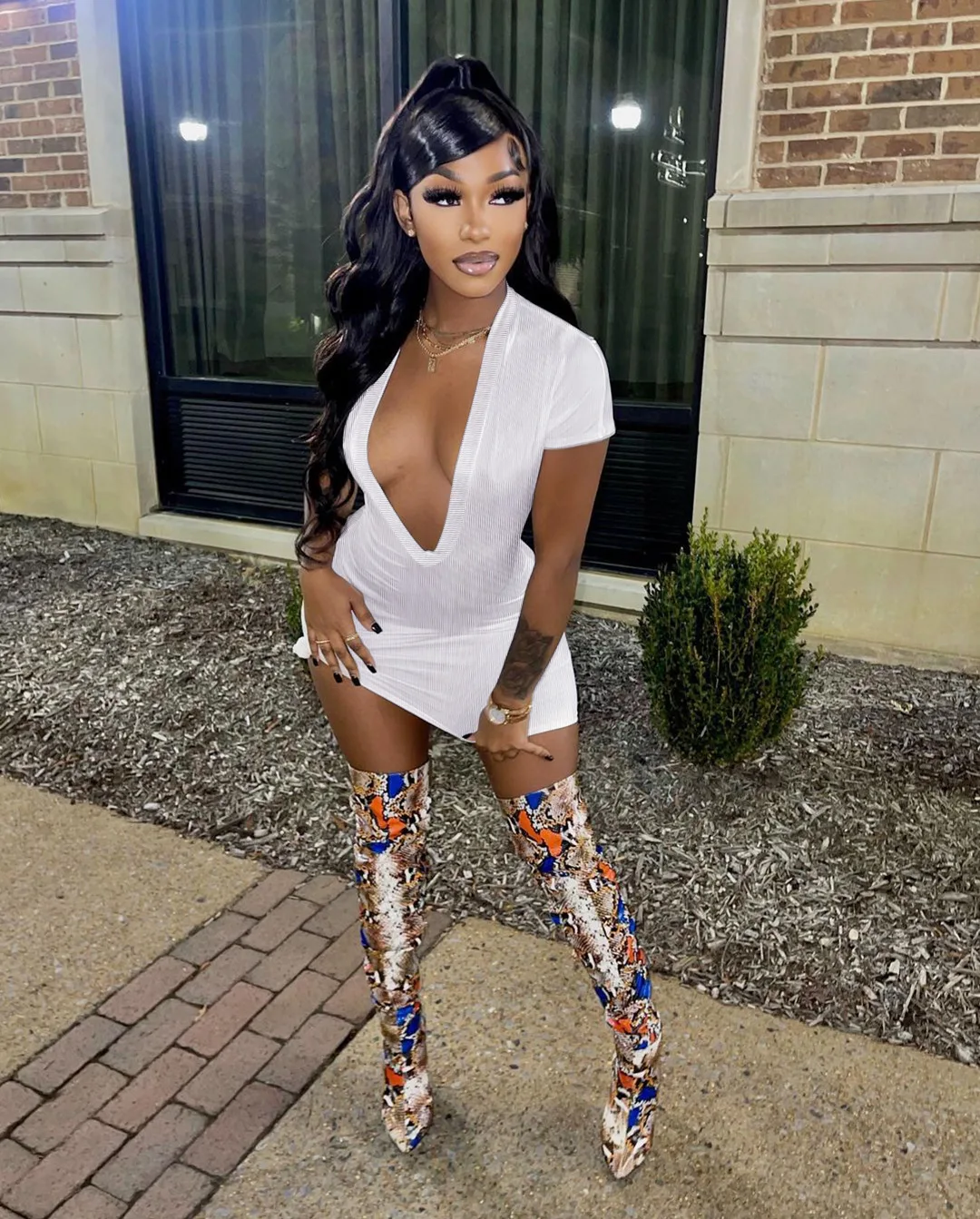 Womens Clothes 2022 Sexy Deep V Mini Dress Nightclub Dresses Women Summer Dress