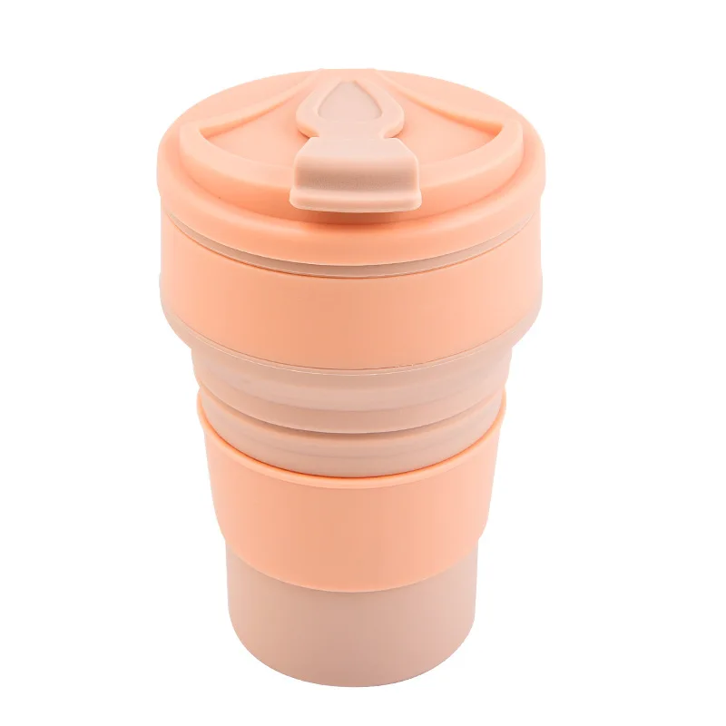 Cup Folding Multifunctional Collapsible Silicone  Travel Camping Coffee Cup  Collapsible Water Bottle Foldable silicone cup