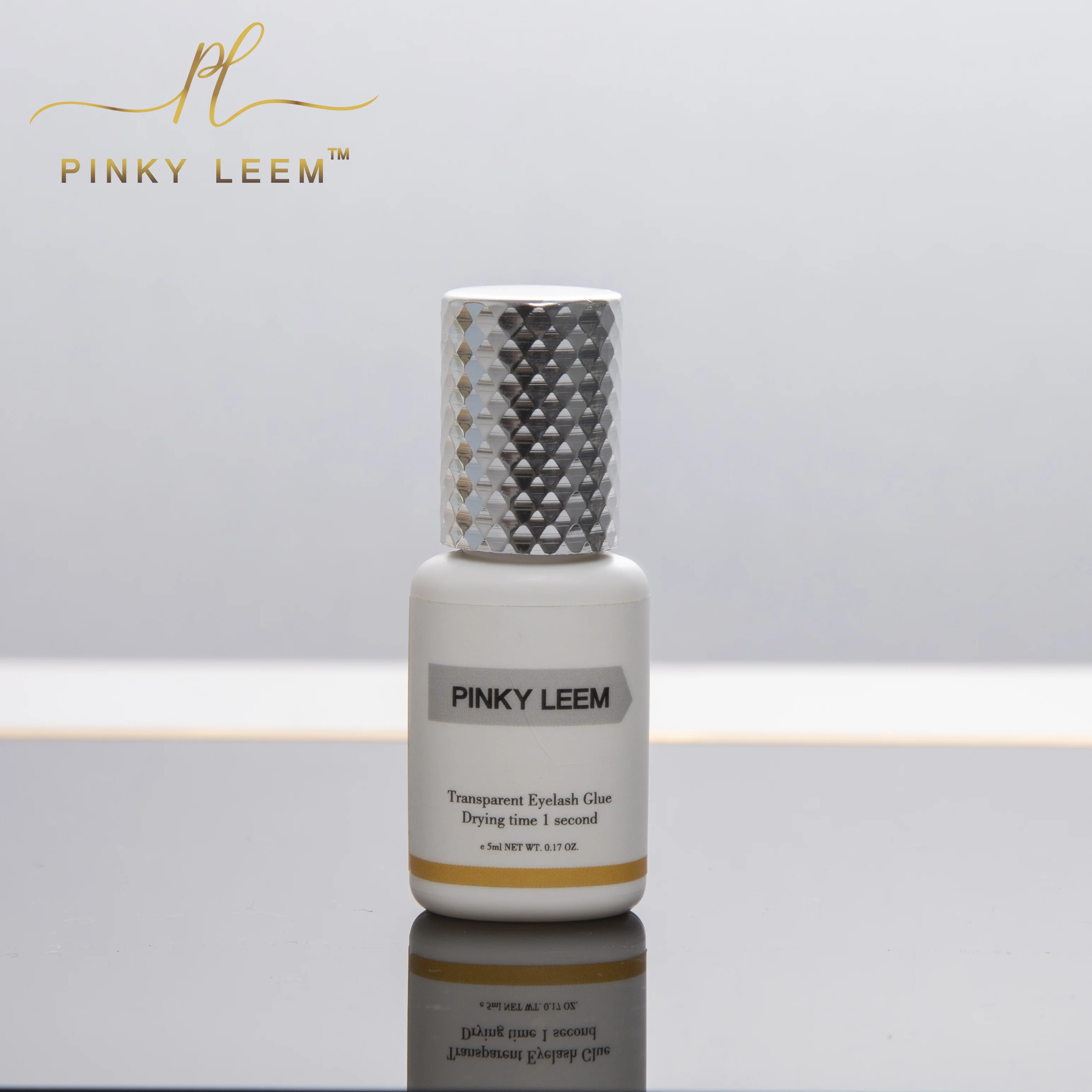Pinky Leem clear lash glue adhesive no burning fast dryer no formaldehyde oil and water proof lash extension glue