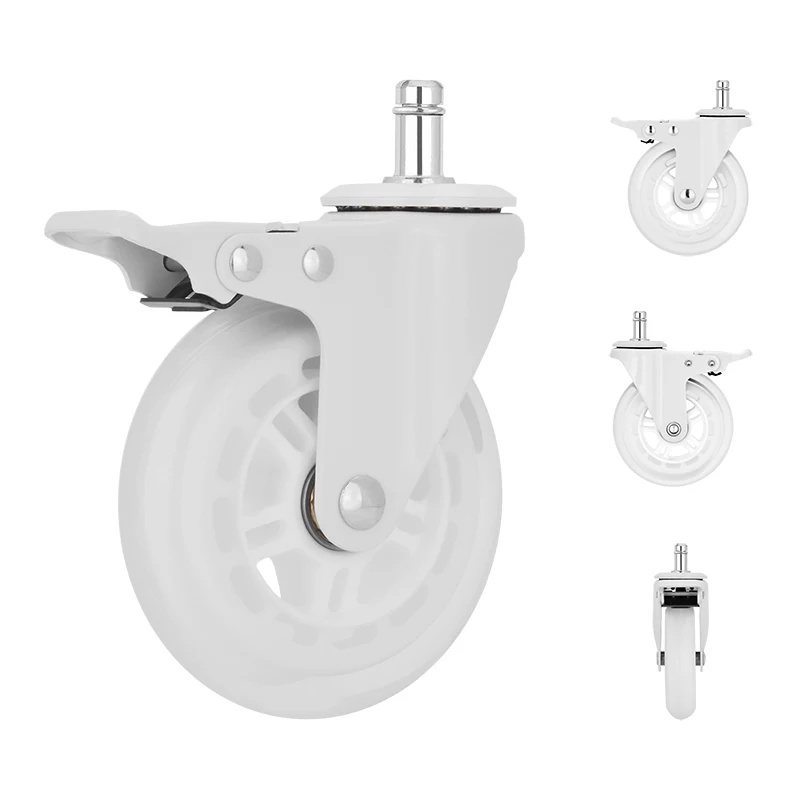 Universal 4 Inch Swivel Caster PU Office Chair Caster Wheels Workbench Tables Wheel Furniture Caster Wheel for Office