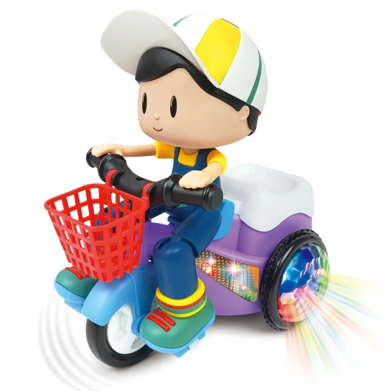 Electric Tricycle Toy Stunt Car With Sound And Light Boy Girl Toys