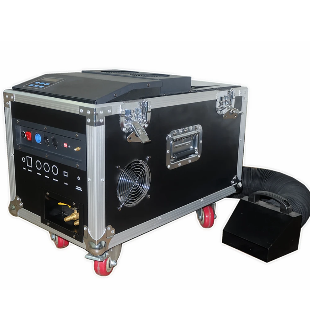 China Supplier Stage Lighting Performance Equipment 2000W Water Based Low Fog Machine DMX512 Control Smoke Oil Flight CaseYS-DF1
