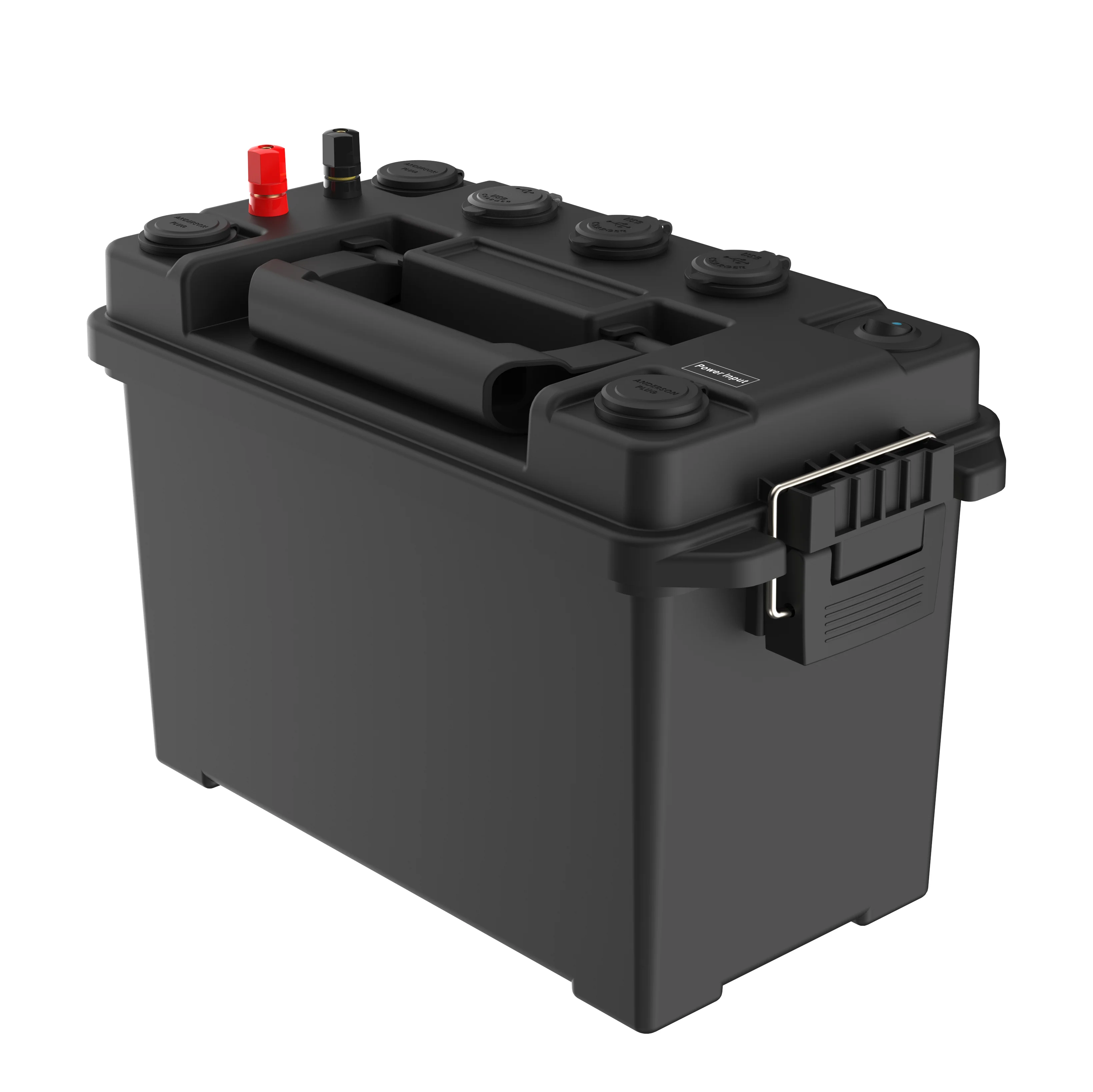 Outdoor Camping Plastic Diy Battery Case Portable Dual Usb Solar Power 12v Hunting Battery Box diy