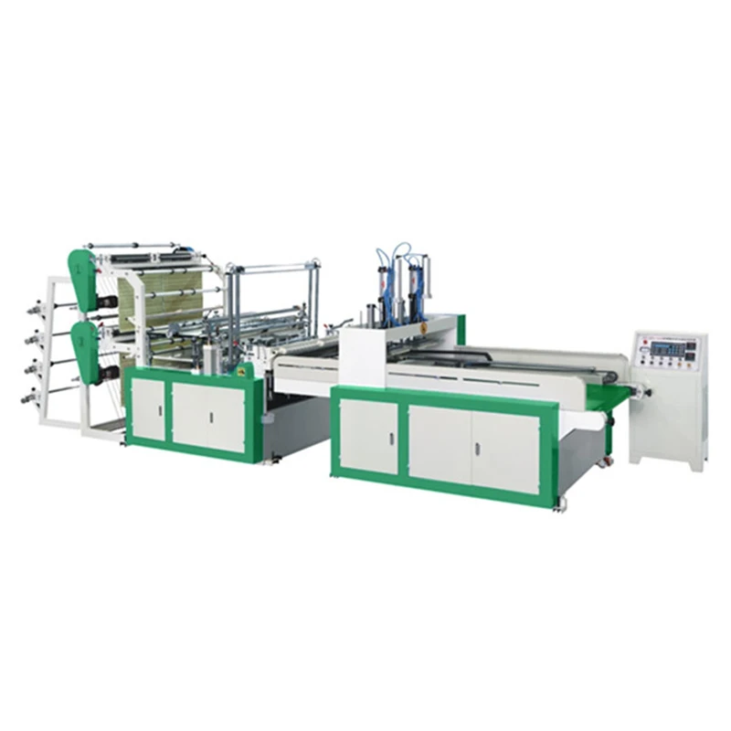 PP/PE bag forming machine double layer four-line heat sealing cold cutting bag making automatic punching machine
