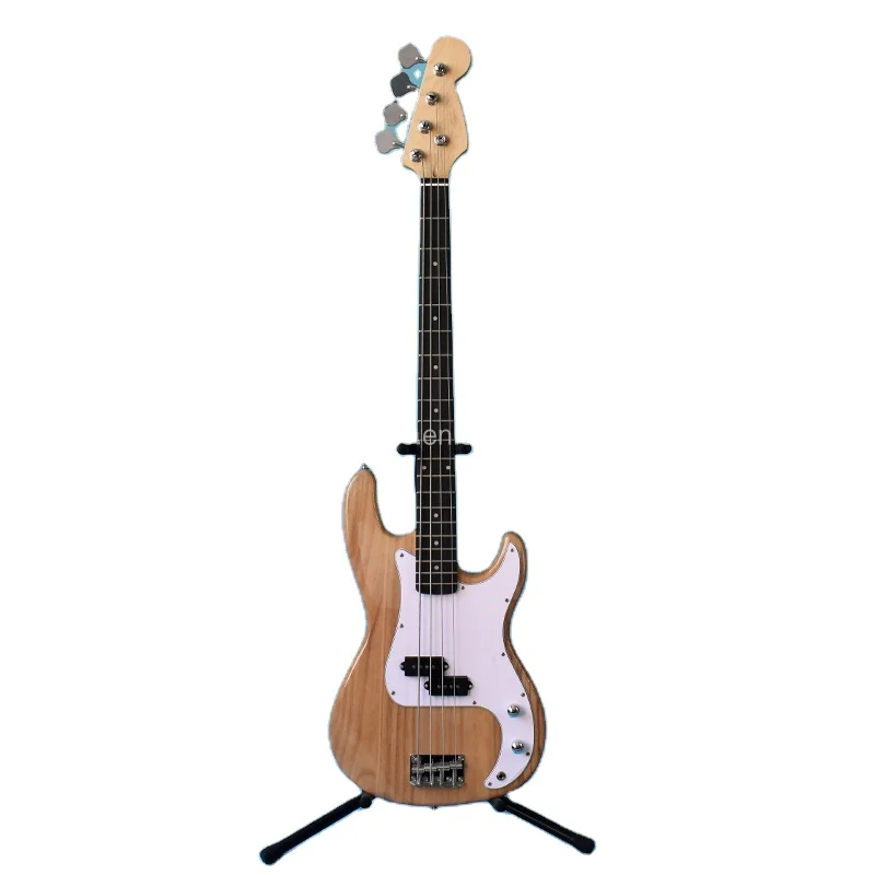 ZLG Manufacturer Supply Electric Bass natural color 4 string PB for beginner Paulownia Body Maple Neck Fast shipping