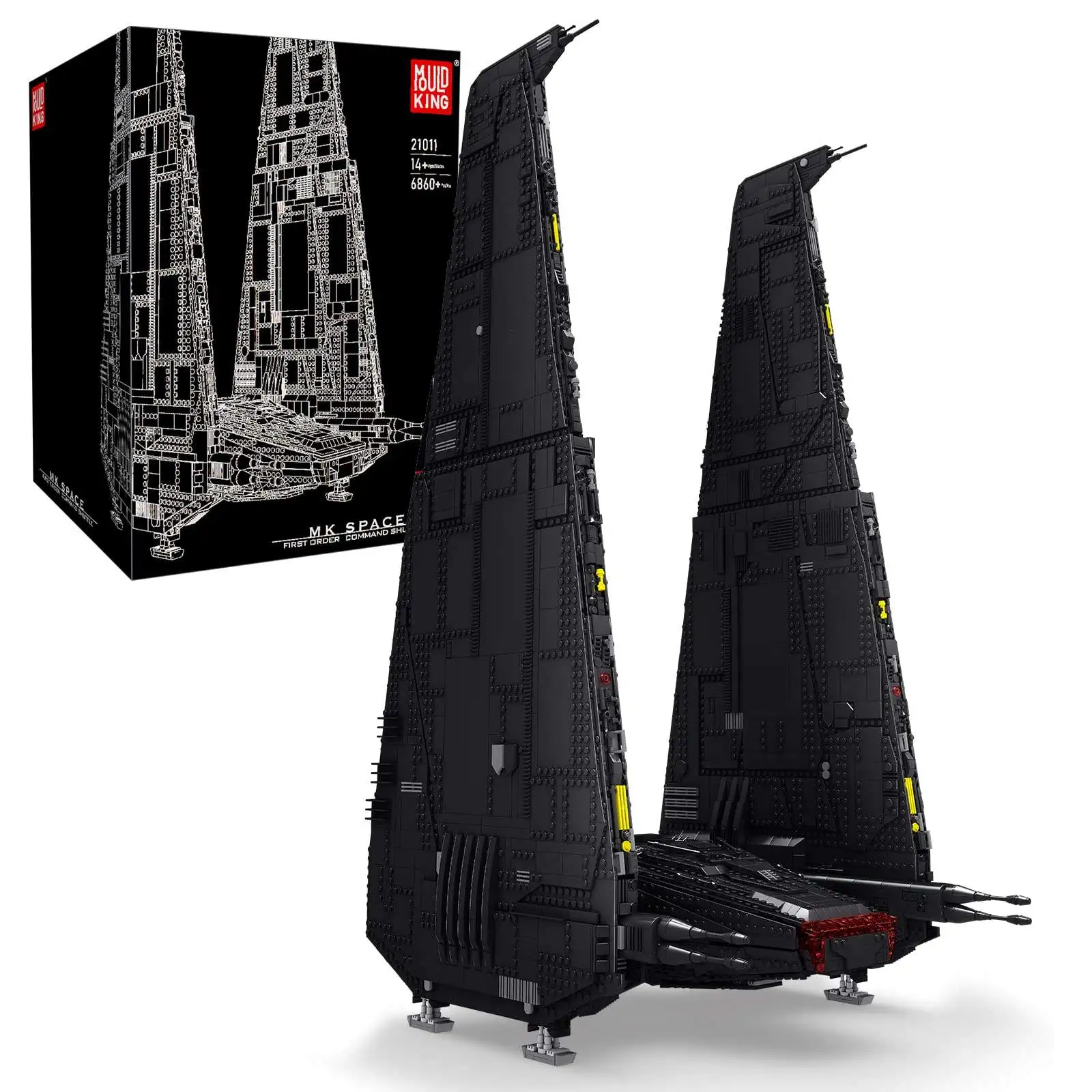 MOULD KING 21011 STAR PLAN UCS COMMAND SHUTTLE UPSILON SPACE MODEL TOYS MOC-35412 IMPERIAL STAR ASSEMBLY WARS BUILDING BRICKS