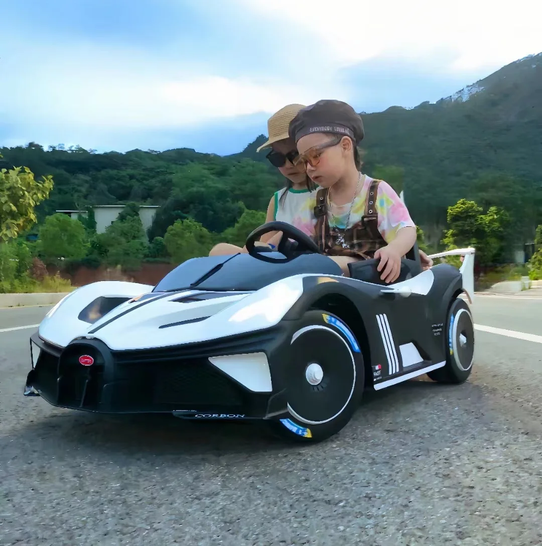 Double-Sided Electric Ride-On Road Vehicle for Boys Plastic Baby Toy Car with Remote Control