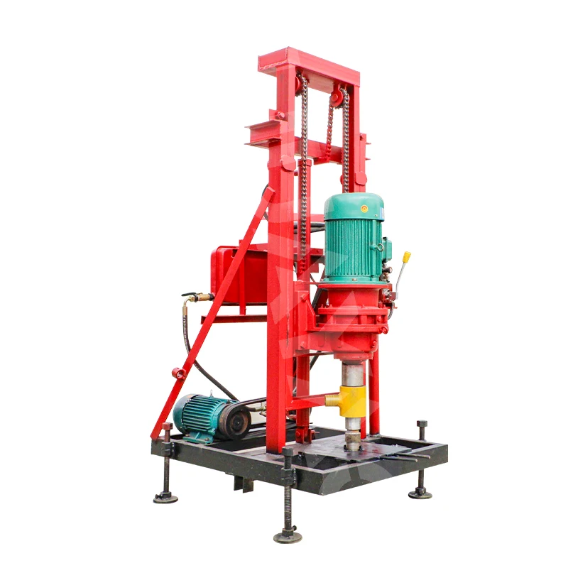100m Mobile Mini electric rock Soil drilling Water Well Small Motor Drill Rig Machine