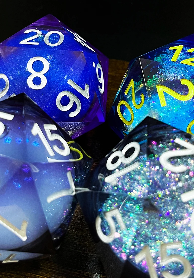 D20 55MM dice Polyhedral Dice For Razor D&d Rpg Playing Games