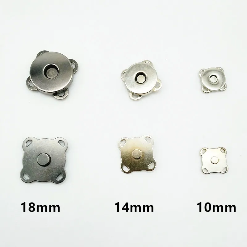 10mm, 14mm, 18mm sew on magnetic snap button in nickel color
