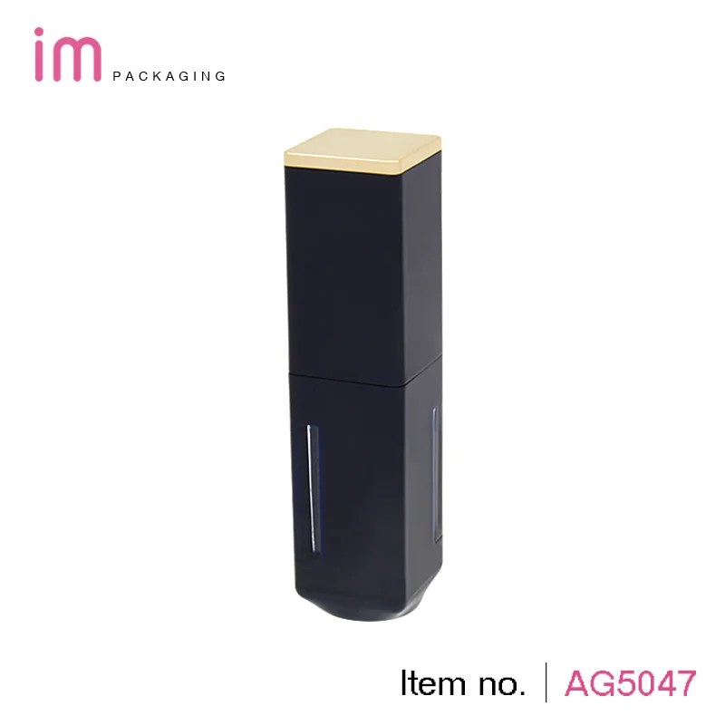 
Wholesale packaging black Lipstick Brilliant gloss lady sexy empty bottles square lipgloss tube lipstick tube 