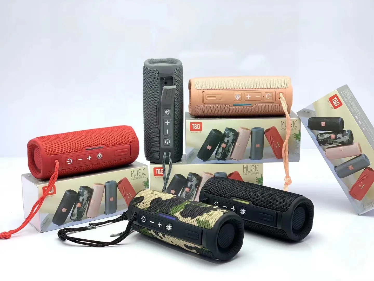 Tg-365 Sale High Quality Colorful Led Tws Rechargeable Portable Stereo BT Waterproof Surround Sound Speaker System