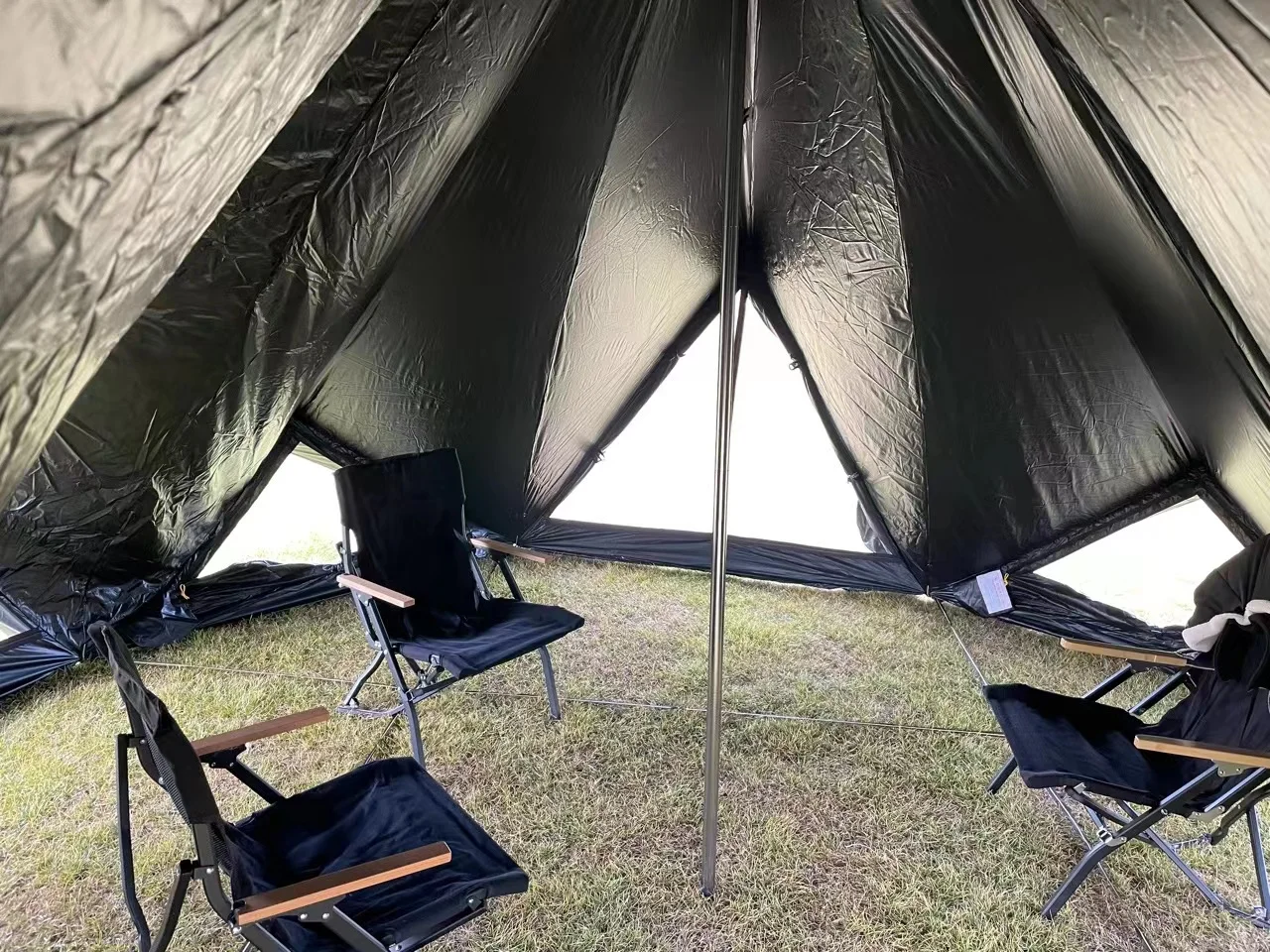 Outdoor shelter camping tent pyrmaid indian style extended shape family party event tent