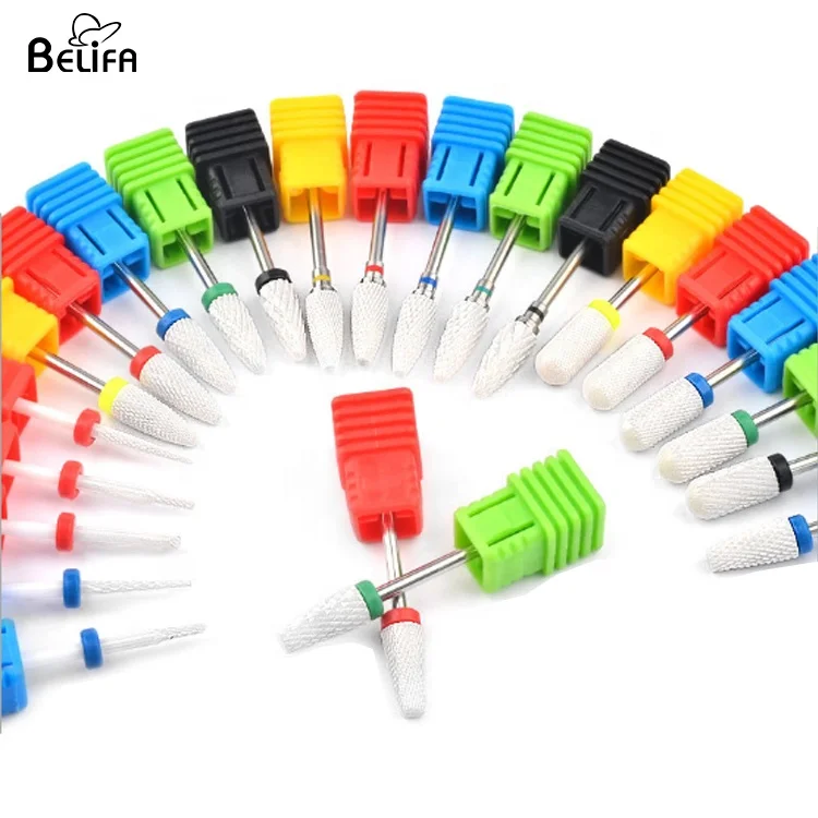 High quality manicure pedicure polishing grinding head professional cuticle rotary electric file ceramic nail drill bits holder