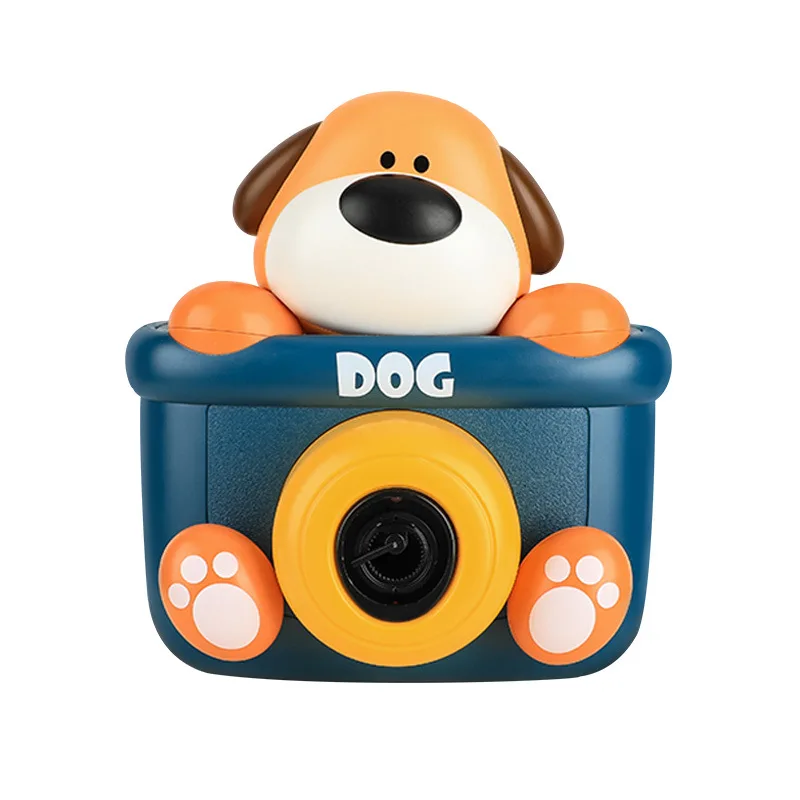 New Design Cute Cartoon Stupid Dog Bubble Machine Toy Light And Music Leak Proof Liquid Bubble Camera Summer Outdoors Soap Toys