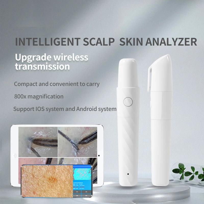Skin Analyzer Scalp Hair Camera Scanner Wireless WiFi Connection Compatible with Android Ios System