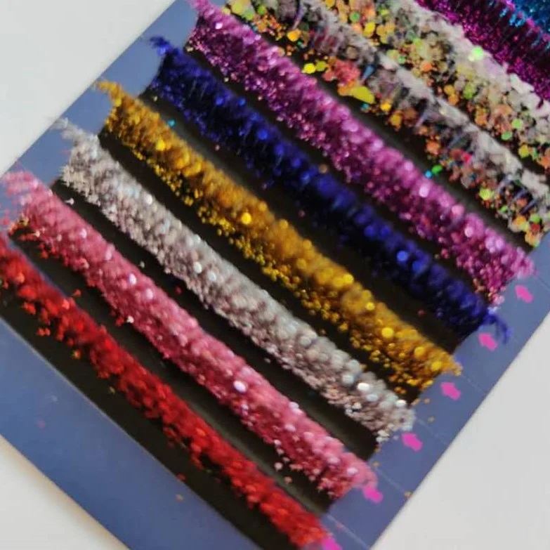 Sain LZ Customized Packaging Designs for Multi Colors Handmade Glitter Eyelash Extension