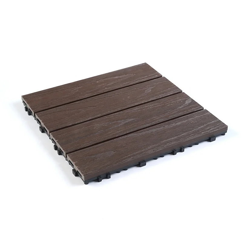 30x30 patio composite backyard wood outdoor flooring WPC DIY interlocking Decking Tile