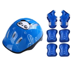 Full Set Children Skating Safety Helmet Protection Shin Knee Pads Guards