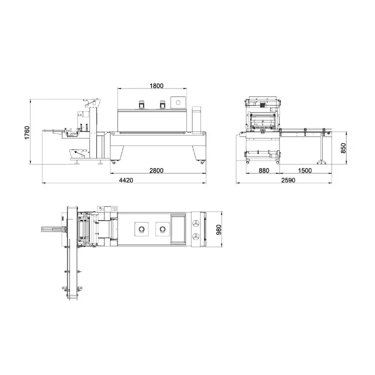 China factory direct sale full automatic shrink sleeve tunnel wrapping machine for bottles