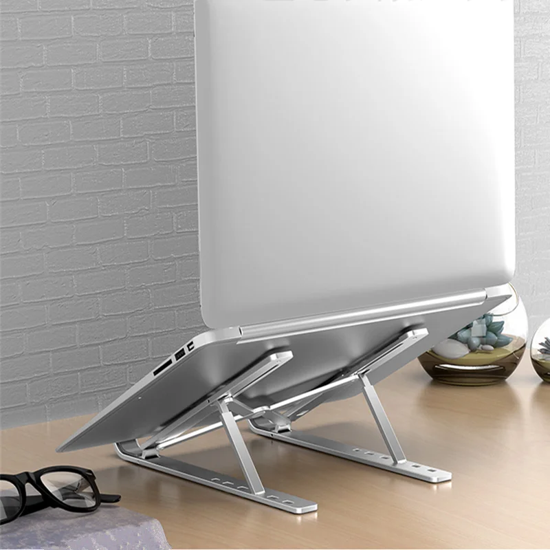 Factory Wholesale in stock Aluminum Alloy 6 Grades Steady Foldable Adjustable Portable Laptop Stand for iPad Macbook LH003