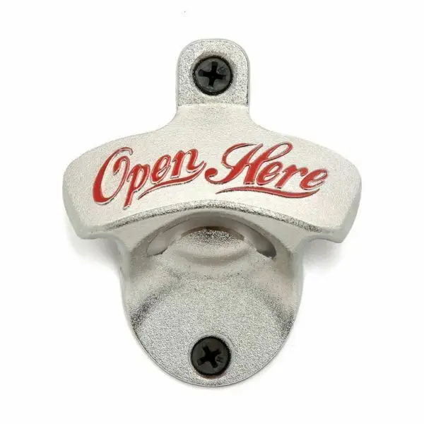 Custom Logo Metal Wall Mount Bottle Opener Promotional Zinc Alloy Wine Opener with Custom Logo