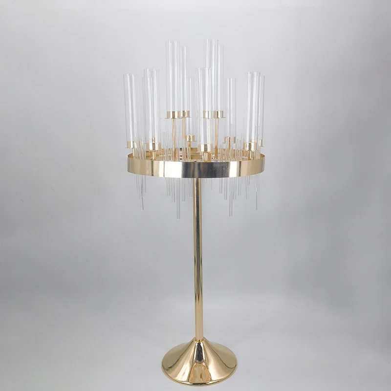 Zhuoyun 9 подсвечник свадебный декор стол центральный металлический золотой канделябр