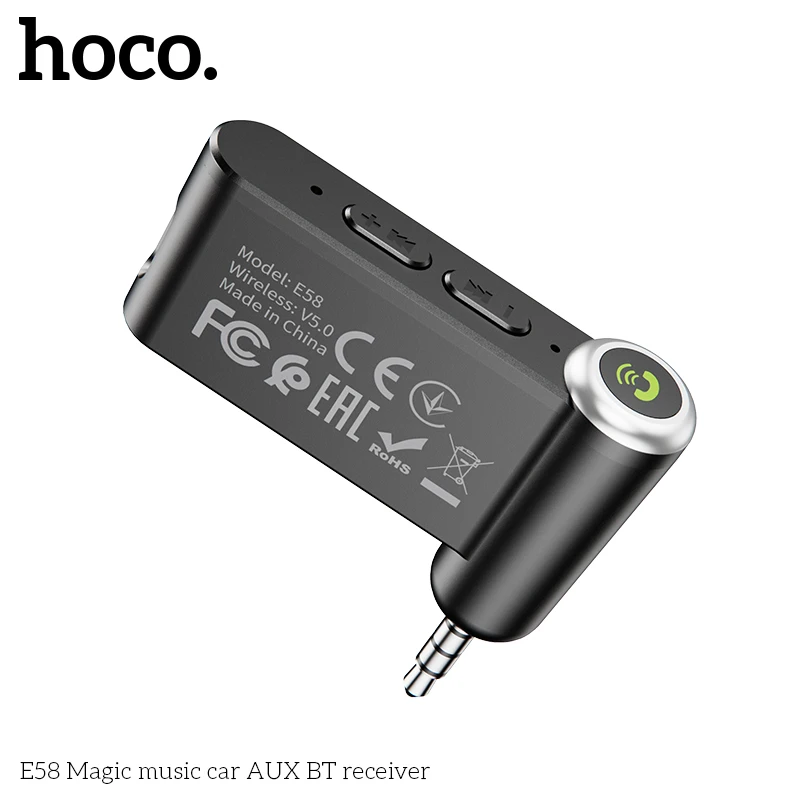 HOCO E58 AUX BT receiver in Car music with 3.5mm input interface suitable for car speaker earphone Bluetooth conversion