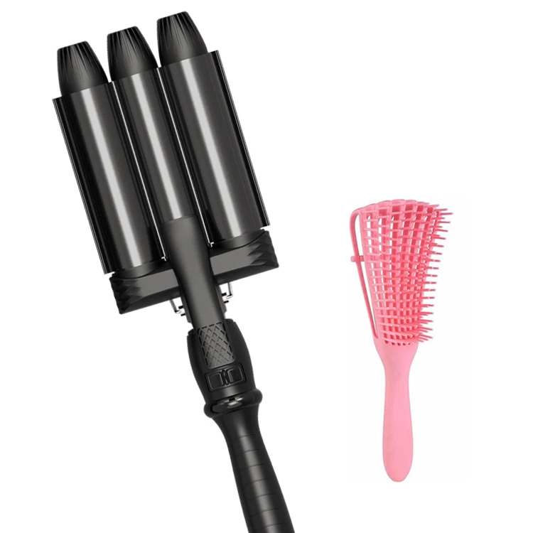 Private Label Titanium Ion Crimping Iron And 450 Degree Mermaid Wand Curler Mermade Hair Waver/