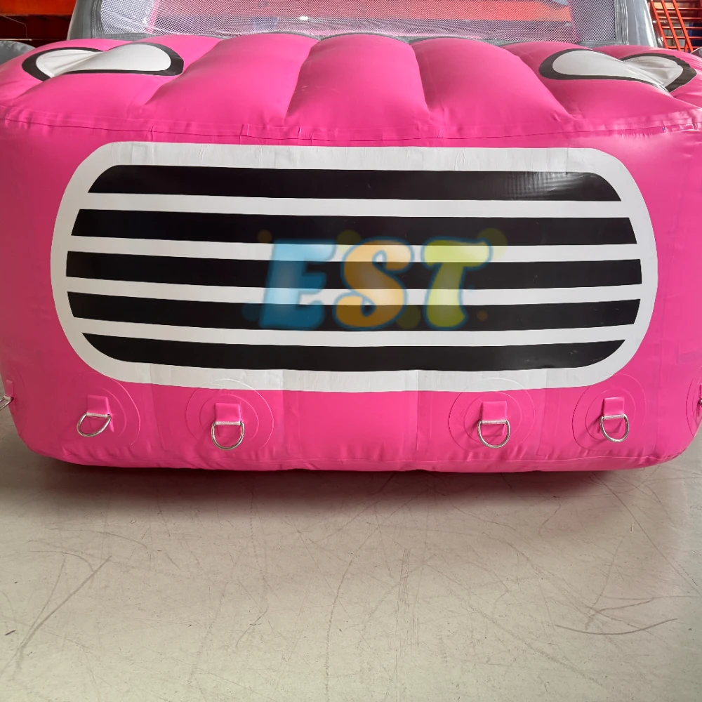 4 Passenger Inflatable Floating Car PVC Towable Crazy Inflatable Water Boat For Kids And Adult