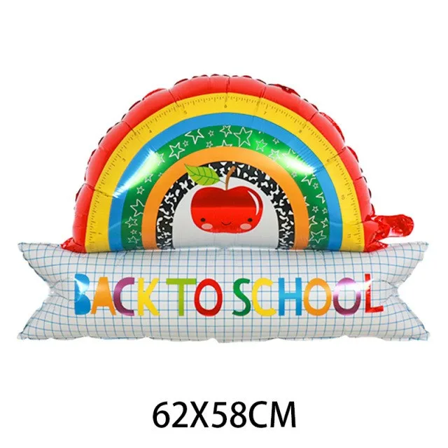 new design school season balloon School Bag Pencil Bus Children Back to School Theme Party Balloon