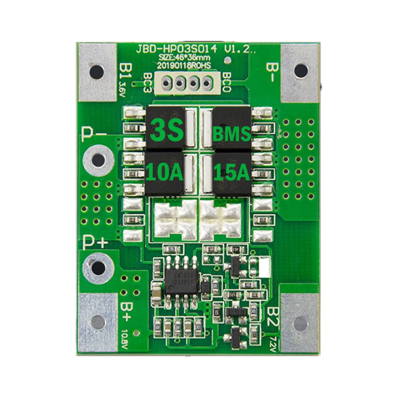 JBD 3S 12V 10A 15A bms  Li-ion battery bms  for solar lights