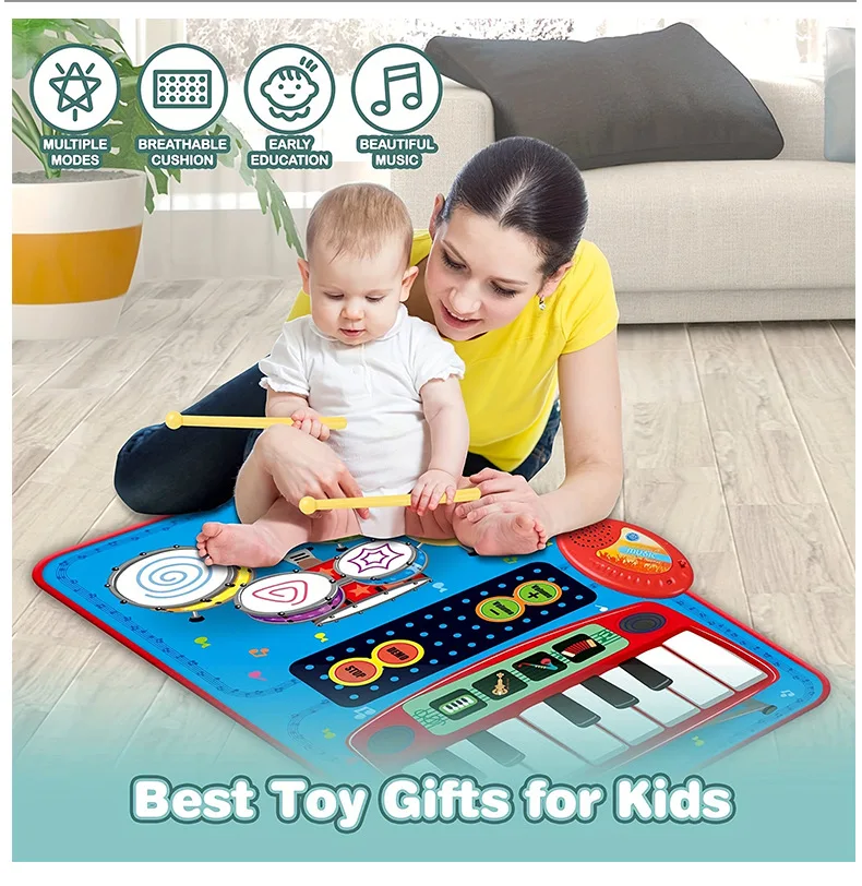 BGL electronic piano music rhythm play carpet Dancing Music Keyboard Playmat