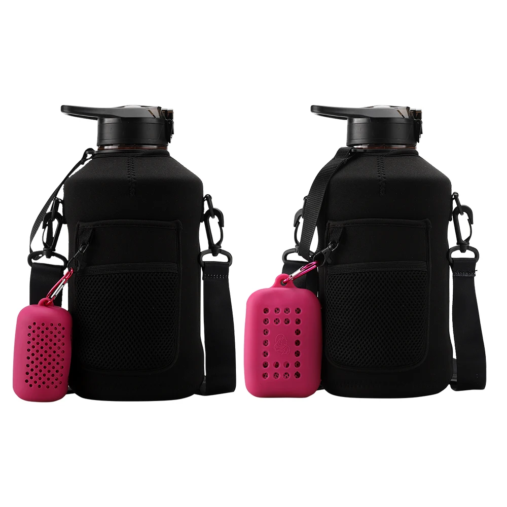 2.2L Sport Gym PETG Water Bottle With Silicone case and towel