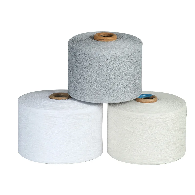 Wholesale Low Prices 20s 24s 28s 30s Polyesterspun yarn Recycle Cotton Yarn For Knitting