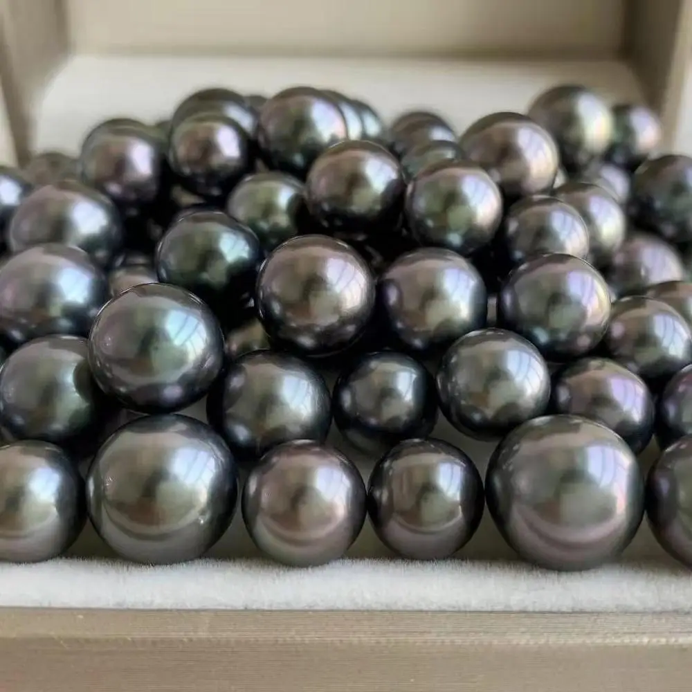 9-12mm Seawater Tahitian round shape pearl loose pearls wholesale natural pearls for making jewelry
