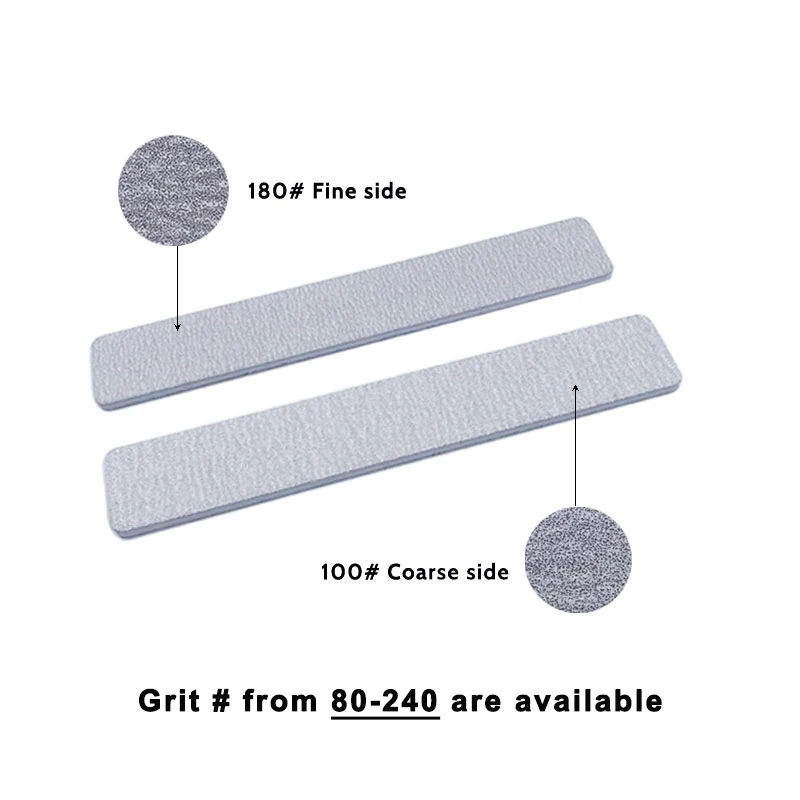 High Quality Double Side Washable Nail File 80/180 Jumbo Nail File For Manicure