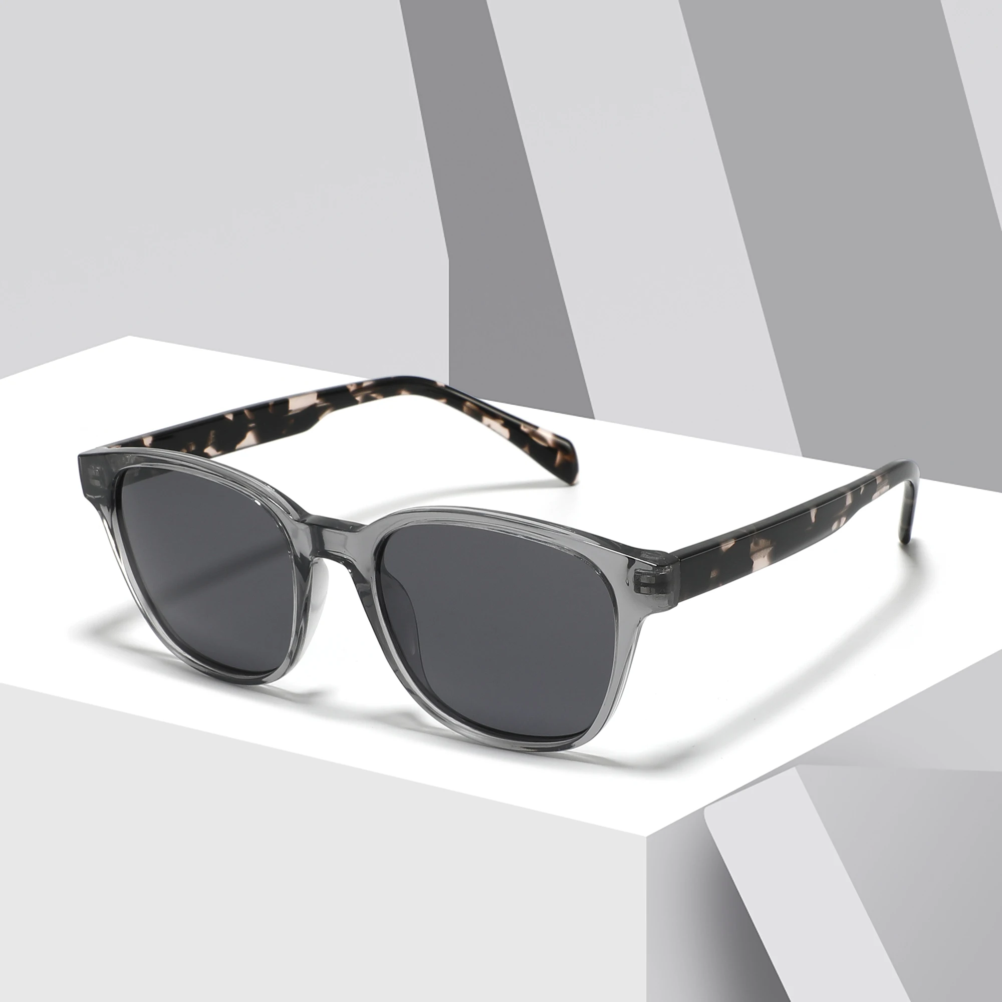 High Quality TR90 Polarized Custom sunglasses ogo 2024 Acetate Sunglasses square Frames Sunglasses Men Women