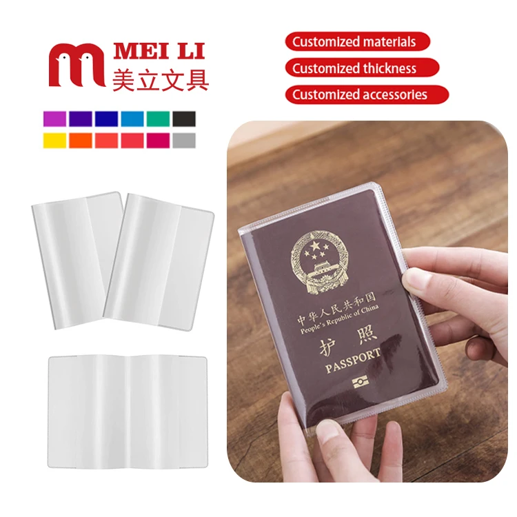 Clear PVC Plastic Waterproof Business Card Holder Transparent Travel Passport Credit Card Holder