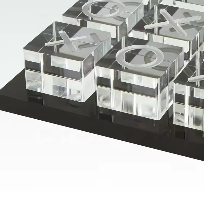 Factory Custom 3D Acrylic Tic Tac Toe And Xo Game Set  Acrylic Naughts And Crosses  Educational Games For Child