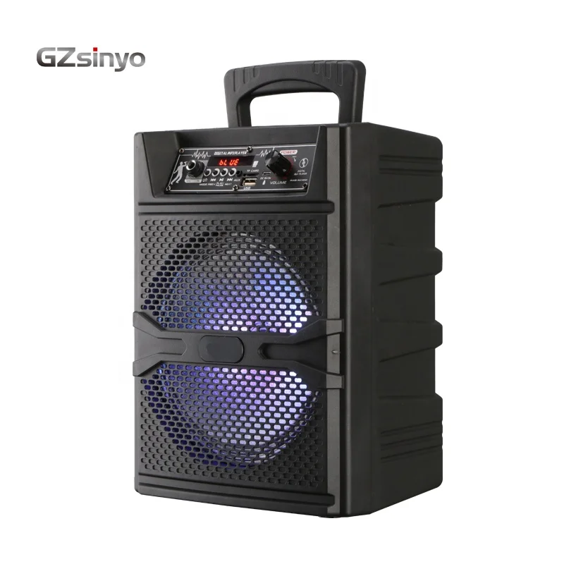 OEM/ODM portable trolley blue tooth speaker 8 inch karaoke outdoor battery speaker